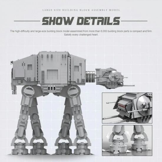 star wars moc ucs motorized at-at walker bricks toy 21015 star wars moc ucs motorized at-at walker bricks toy 21015