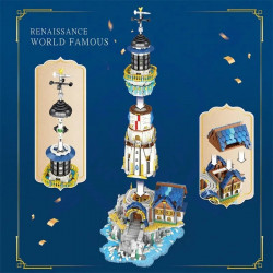 street expert moc medieval city lighthouse bricks toy