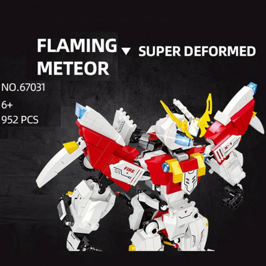 super deformed flaming meteor mecha robot warrior bricks toy super deformed flaming meteor mecha robot warrior bricks toy