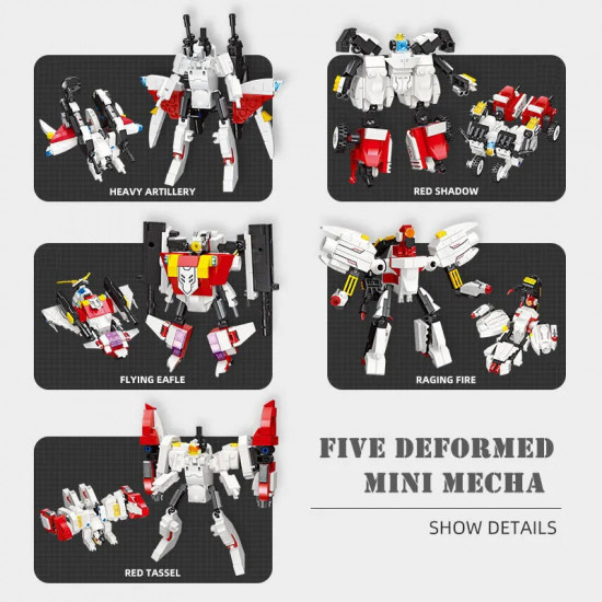 super deformed flaming meteor mecha robot warrior bricks toy super deformed flaming meteor mecha robot warrior bricks toy