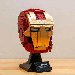super hero moc 50015 iron man bust marvel bricks toy