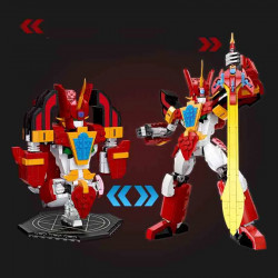 super hero moc mecha earth warrior bricks toy