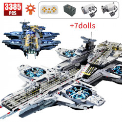 super hero moc motorized rc shield helicarrier bricks toy eu