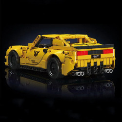 tech bumblebee pull back sports car bricks toy