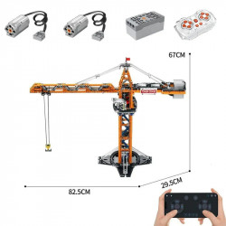 tech expert app motorized rc tower crane bricks toy