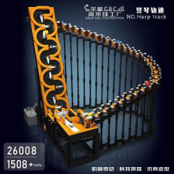tech marble run harp track ball contraption bricks toy