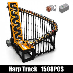 tech marble run harp track ball contraption bricks toy