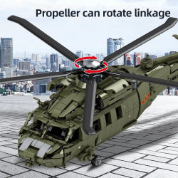tech military armed z20 attack helicopter bricks toy