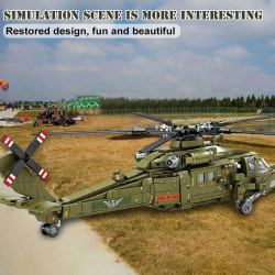 tech military z-20 attack helicopter bricks toys
