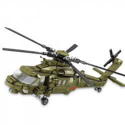 tech military z-20 attack helicopter bricks toys