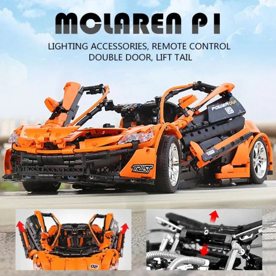 tech moc 13090 mclaren p1 hypercar racing car bricks toys tech moc 13090 mclaren p1 hypercar racing car bricks toys