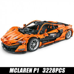 tech moc 13090 mclaren p1 hypercar racing car bricks toys
