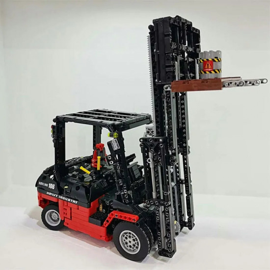 tech moc 13106 rc app city forklift loader truck bricks toy tech moc 13106 rc app city forklift loader truck bricks toy