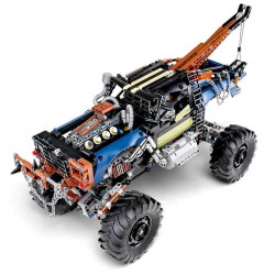 tech moc 18006 app rc rebel tow pickup truck bricks toy