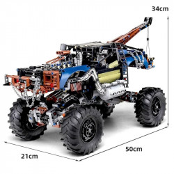 tech moc 18006 app rc rebel tow pickup truck bricks toy
