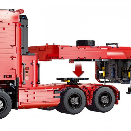 tech moc 19005t app rc low deck trailer truck bricks toys tech moc 19005t app rc low deck trailer truck bricks toys