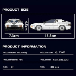 tech moc 27036 mini m1 classic sports car bricks toy