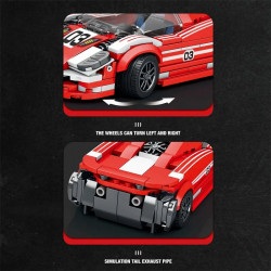 tech moc 680 porsche 917 super racing car bricks toy