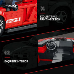 tech moc 681 audi r8 super racing car bricks toy