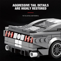 tech moc 682 shelby gt500 super racing car bricks toy