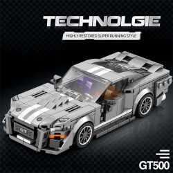 tech moc 682 shelby gt500 super racing car bricks toy