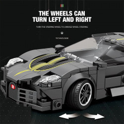 tech moc 685 bugatti la voiture noire racing car bricks toy