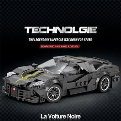 tech moc 685 bugatti la voiture noire racing car bricks toy