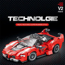 tech moc 686 ferrari fxx-k v2 hyper racing car bricks toy