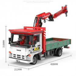 tech moc app motorized crane lorry rc truck bricks toy