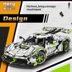 tech moc asphalt drag racing sports car bricks toy 88023
