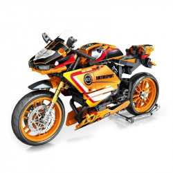 tech moc bike bmw hp2 racing motorcycle bricks toy 82002