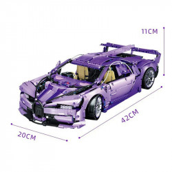 tech moc bugatti chiron racing sports car mini bricks toy