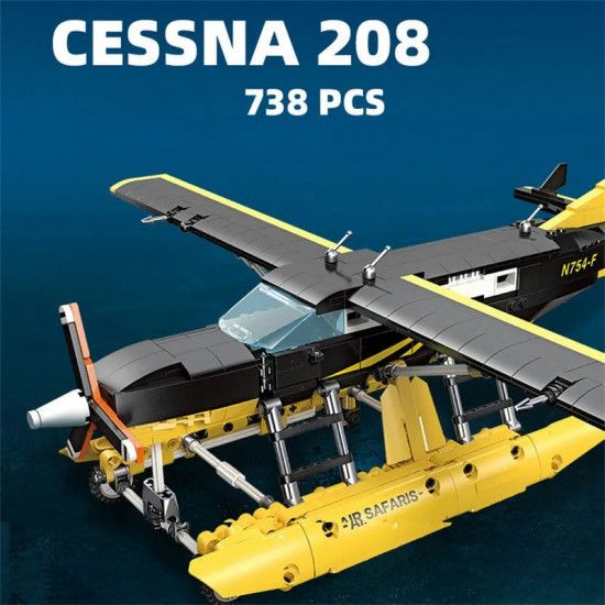 tech moc cargo plane cessna 208 aircraft bricks toy tech moc cargo plane cessna 208 aircraft bricks toy