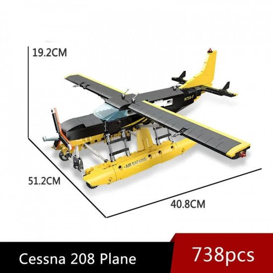 tech moc cargo plane cessna 208 aircraft bricks toy tech moc cargo plane cessna 208 aircraft bricks toy