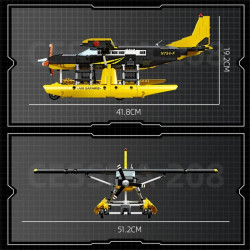 tech moc cargo plane cessna 208 aircraft bricks toy