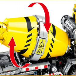 tech moc city cement mixer truck bricks toys