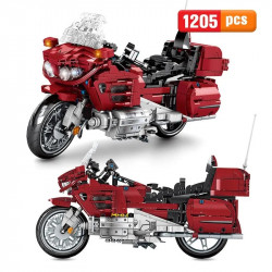 tech moc classic honda gold wing motorcycle bricks toy