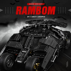 tech moc dark knight rambom car bricks toy 10517