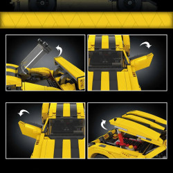 tech moc dodge viper racing sports car bricks toy