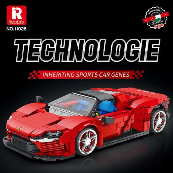 tech moc ferrari daytona sp3 11026 super racing car bricks toy tech moc ferrari daytona sp3 11026 super racing car bricks toy