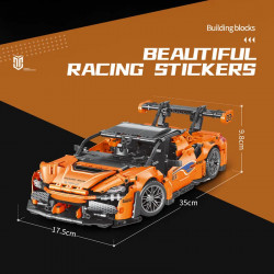 tech moc god of war drag racing car bricks toy 88313