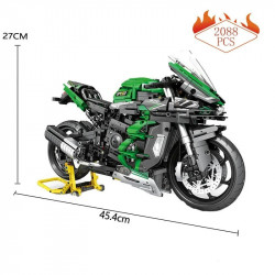tech moc h2 racing motorcycle bricks toys 85003