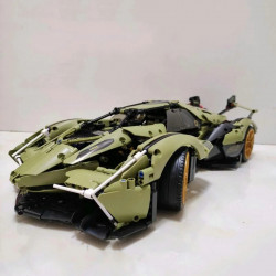 tech moc lambo v12 vision gt racing car bricks toy 88001