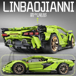 tech moc lamborghini hyper racing car bricks toys 13057