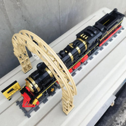 tech moc leader simulation city train bricks toy