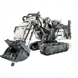 tech moc liebherr r9800 excavator bricks toy