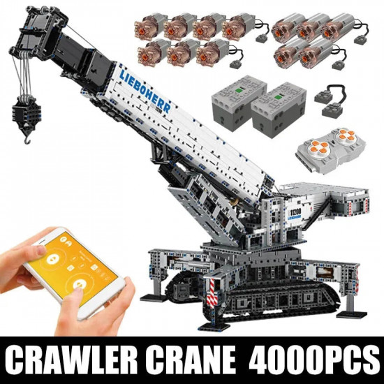 tech moc liebherr rc app crawler crane bricks toys tech moc liebherr rc app crawler crane bricks toys