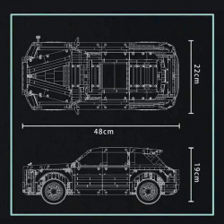 tech moc luxury classic car rr cullinan bricks toy k93b