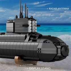 tech moc military strategic nuclear submarine warship bricks toy