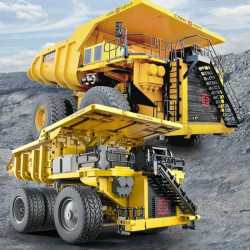 tech moc motorized cr240e mining dump truck bricks toy